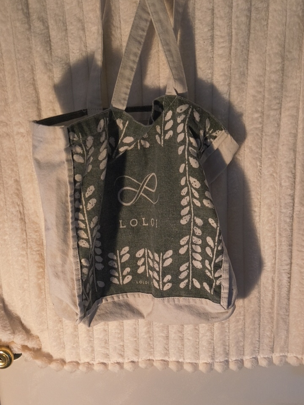 Loloi Grey Canvas Tote Top - Grey